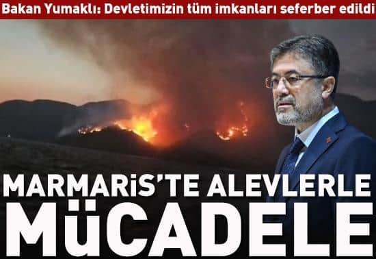 CİĞERLERİMİZ YANIYOR Marmariste alevlerle mücadele