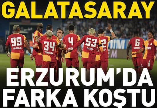 Erzurumspor FK 0-4 Galatasaray Maç Özeti