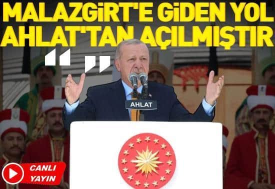 Cumhurbaşkanı Erdoğandan Ahlatta açıklamalar