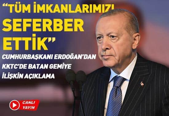 SON DAKİKA Cumhurbaşkanı Erdoğan açıklamalarda bulunuyor