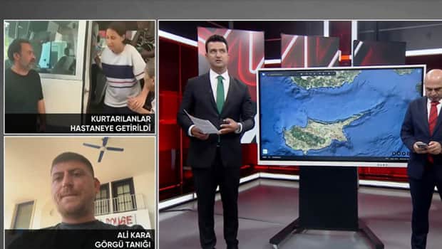 KKTC açıklarında batan gemiden 50'den fazla kişiyi kurtaran görgü tanığı anlattı: Gittiğimizde henüz batmamıştı, sudaki insanları topladık
