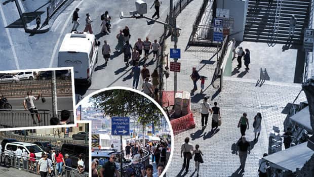 İstanbul'daki işlek bölgede ilginç görüntü! Kolayı varken tercih etmiyorlar: 100 metrelik tehlikeye türlü gerekçeler