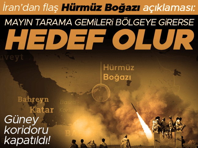 İran: Hürmüz Boğazındaki geçiş koridoru 7 mil genişliğinde ve güney koridoru kapatıldı