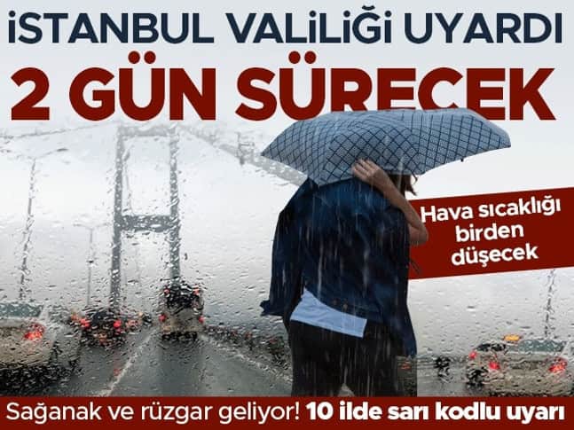 Kuzeyden yağışlı hava dalgası geliyor! Meteoroloji saat verdi: İstanbul ve 10 ilde alarm: Kuvvetli poyraz ve sağanak etkili olacak