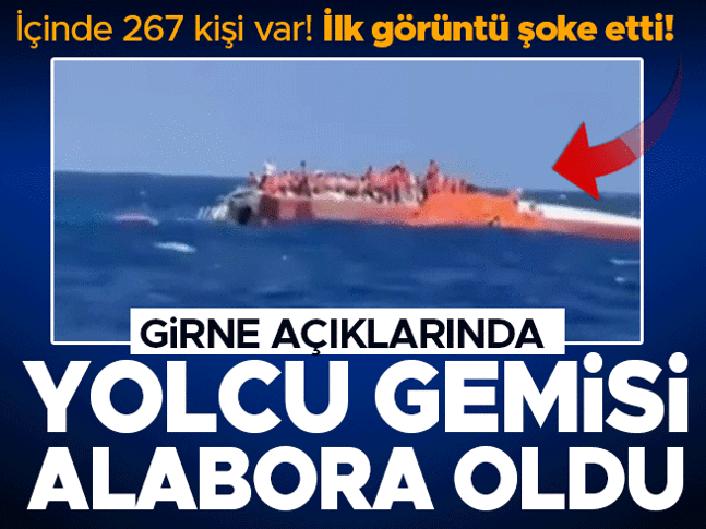 KKTC açıklarında yolcu gemisi battı