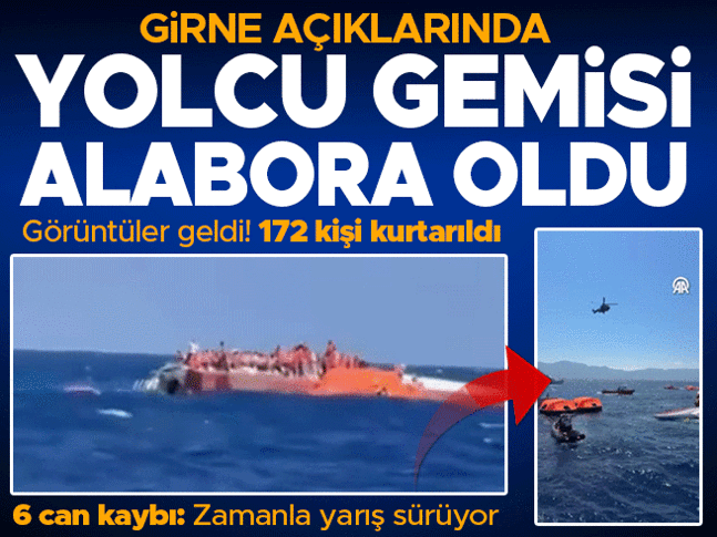 KKTC açıklarında yolcu gemisi battı: İçinde 267 yolcu var