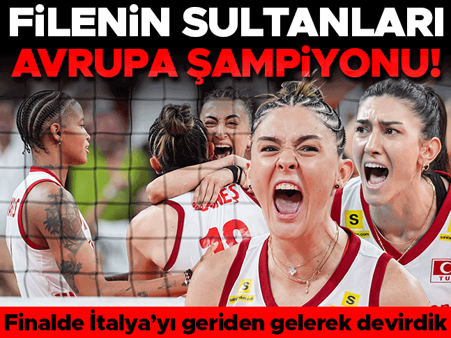 Filenin Sultanları Avrupa Şampiyonu! (İtalya 2-3 Türkiye voleybol maçı)
