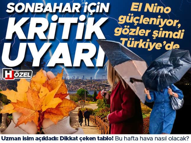 El Nino güçleniyor, gözler Türkiye’de: Sonbahar için kritik uyarı! Bu hafta hava nasıl olacak?