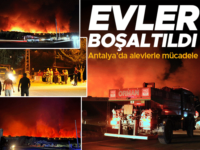Antalyadaki yangına ekiplerinin müdahalesi devam ediyor