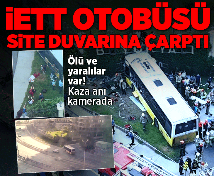 Son dakika... Zeytinburnu’nda İETT otobüsü sitenin bahçe duvarına çarptı! Yaralılar var