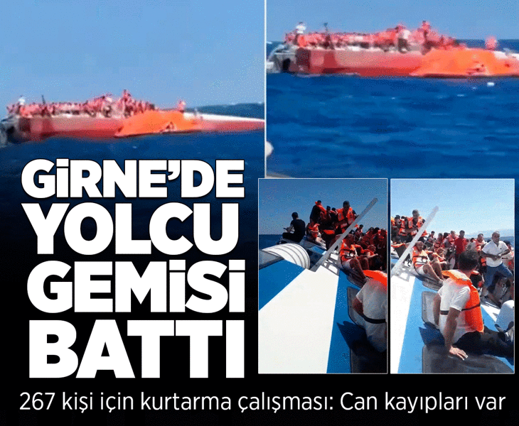 Son dakika... Girne açıklarında 279 kişinin bulunduğu yolcu gemisi battı!