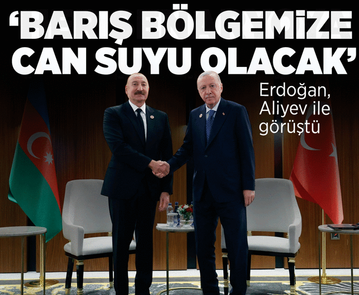 Cumhurbaşkanı Erdoğan, Azerbaycan Cumhurbaşkanı Aliyev ile görüştü