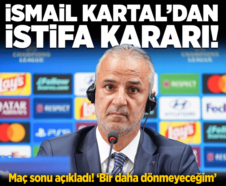 Fenerbahçe'de İsmail Kartal istifa ettiğini açıkladı