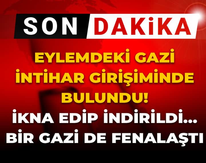 Son Dakika | Gaziler İçişleri Bakanlığı'na yürümek istiyor! Polis engelledi oturma eylemine başladılar