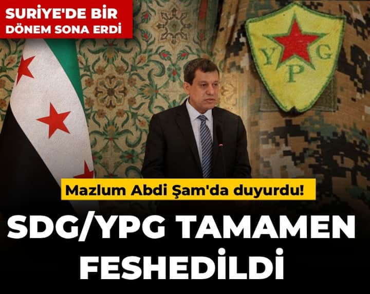 Son Dakika │Mazlum Abdi Şam'da açıkladı: YPG/SDG feshedildi!