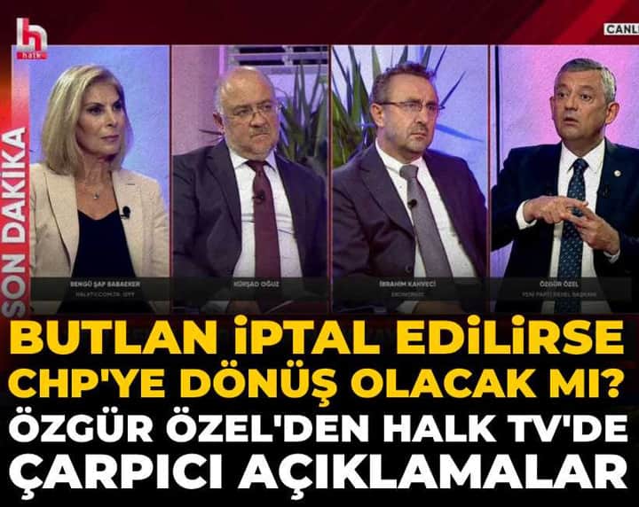 Son Dakika | YENİ Parti Genel Merkezi'nde ilk canlı yayın Halk TV'de: Özgür Özel'den çarpıcı açıklamalar