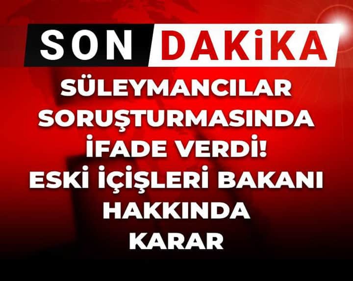 Son Dakika | Eski Bakan İdris Naim Şahin hakkında yurt dışı çıkış yasağı