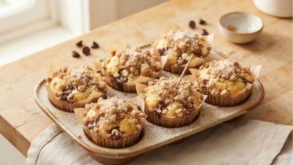 Çayın saatlerine farklı bir lezzet: Portakallı çikolata parçacıklı muffin tarifi