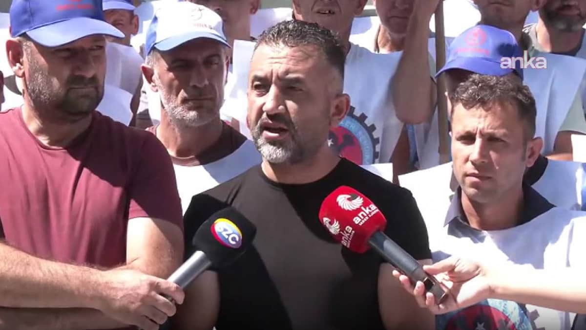 Doruk Madencilik işçileri Yıldızlar SSS Holding önünde: 'Niye ezilen hep işçi, madenci oluyor?'