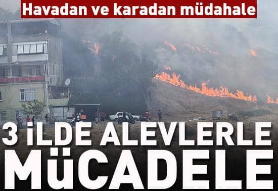 CİĞERLERİMİZ YANIYOR Marmaris, İzmir ve Manisada peş peşe yangın: Ekipler seferber oldu