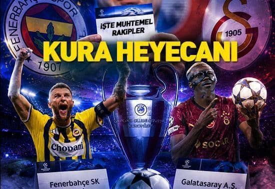 İşte Fenerbahçe ve Galatasarayın Şampiyonlar Ligindeki muhtemel rakipleri