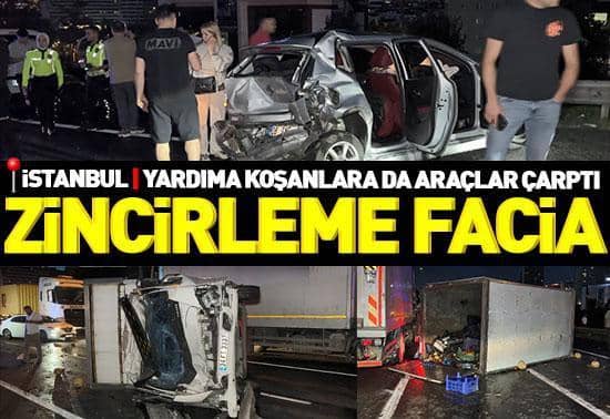 İstanbulda 11 aracın karıştığı zincirleme kaza: Çok sayıda yaralı var