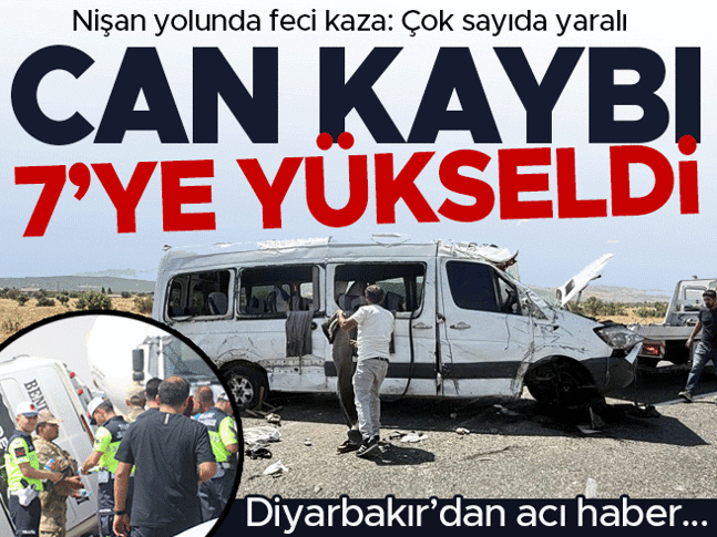 Diyarbakırda minibüs devrildi: 7 kişi hayatını kaybetti