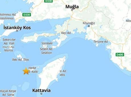 Muğla açıklarında 4.1 büyüklüğünde deprem