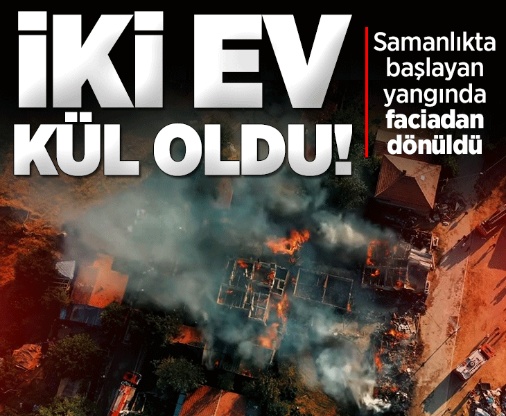 Çankırı'da samanlıktaki yangın sonrası iki ev küle döndü