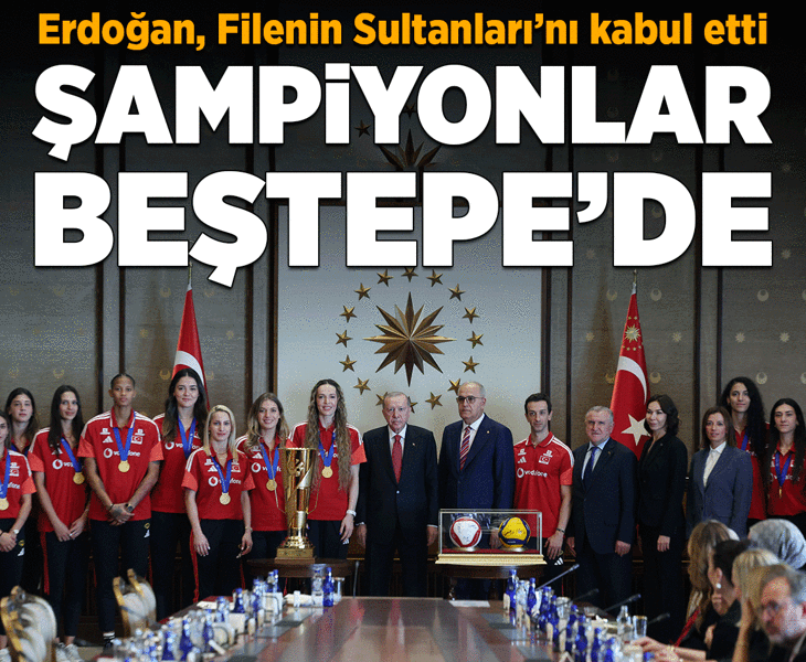 Cumhurbaşkanı Erdoğan, Avrupa ve Akdeniz Oyunları şampiyonu voleybolcuları kabul etti