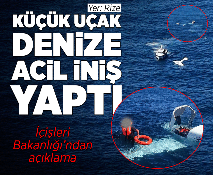 Son dakika... Gürcistan'dan havalanan küçük uçak, Rize açıklarında denize acil iniş yaptı