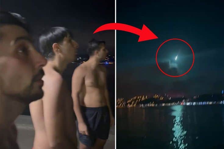 Gece denize girerken denk geldikleri şeyi ömürlerince unutamayacaklar Gece denize girerken denk geldikleri şeyi ömürlerince unutamayacaklar