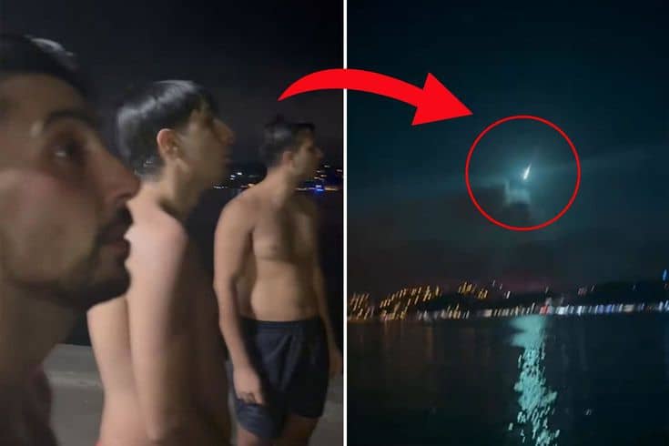 Gece denize girerken denk geldikleri şeyi ömürlerince unutamayacaklar Gece denize girerken denk geldikleri şeyi ömürlerince unutamayacaklar