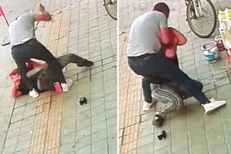 Sokak ortasındaki vahşet kamerada Sokak ortasındaki vahşet kamerada