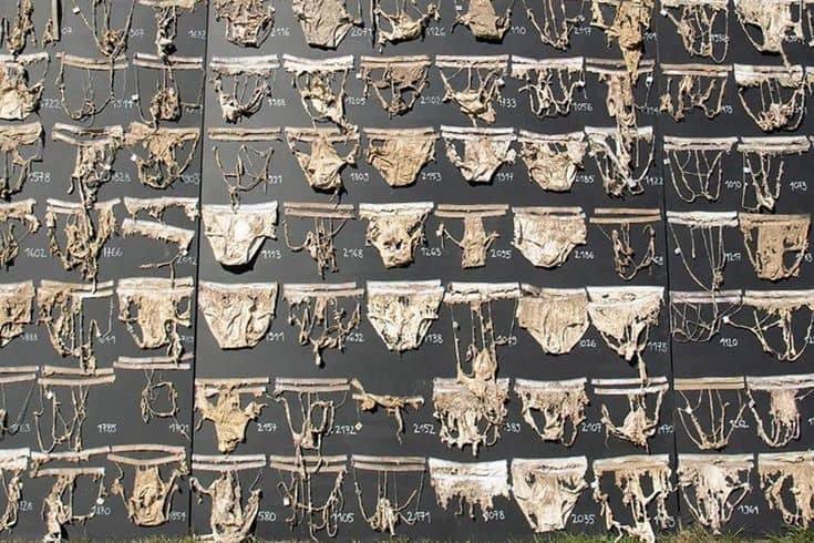 Yüzlerce iç çamaşırı toprağa gömüldü! Nedeni çok başka Yüzlerce iç çamaşırı toprağa gömüldü! Nedeni çok başka