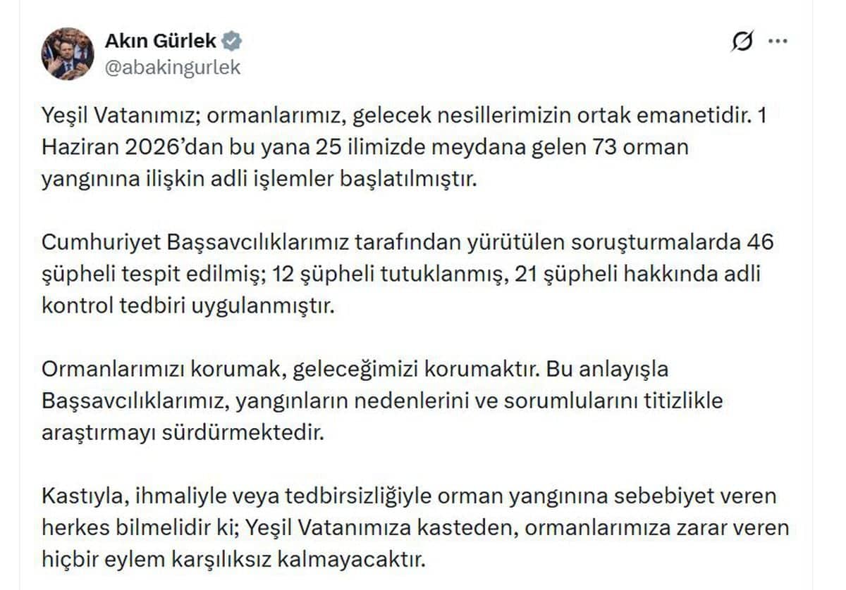 Orman Yangınlarında 46 Şüpheli, 12 Tutuklama Orman Yangınlarında 46 Şüpheli, 12 Tutuklama
