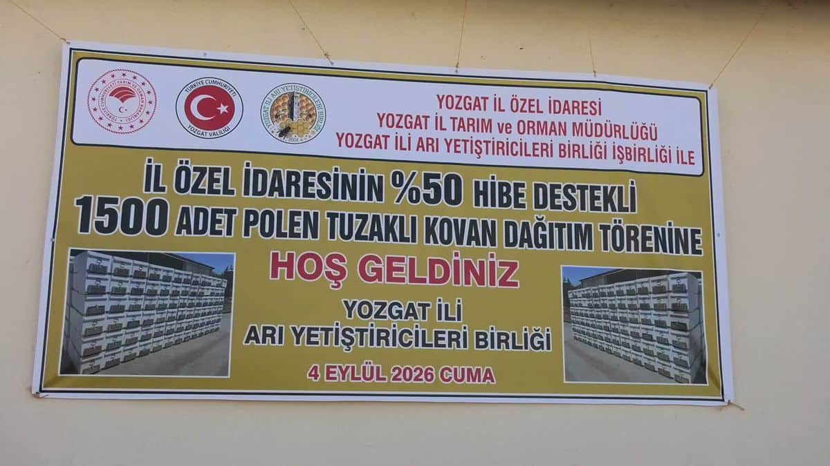 Yozgat'ta 100 arıcıya 1500 polen tuzaklı kovan dağıtıldı Yozgat'ta 100 arıcıya 1500 polen tuzaklı kovan dağıtıldı