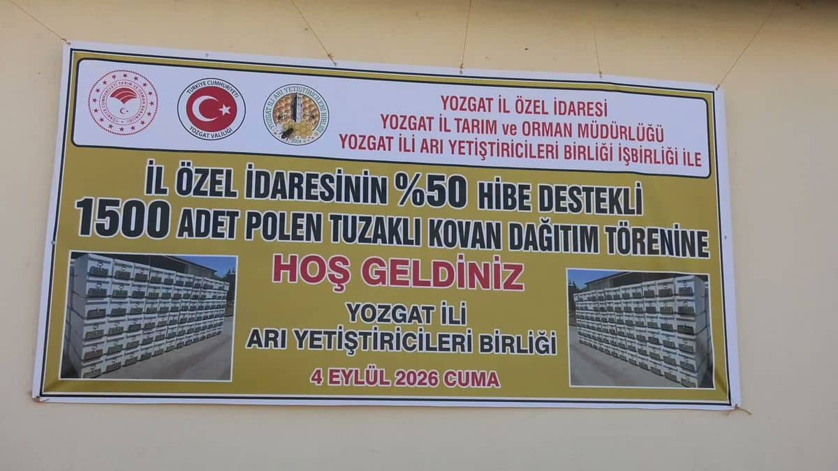Yozgat'ta 100 arıcıya 1500 polen tuzaklı kovan dağıtıldı Yozgat'ta 100 arıcıya 1500 polen tuzaklı kovan dağıtıldı