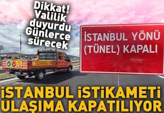 Dikkat Bolu Valiliği duyurdu: İstanbul istikameti trafiğe kapatılıyor Dikkat Bolu Valiliği duyurdu: İstanbul istikameti trafiğe kapatılıyor