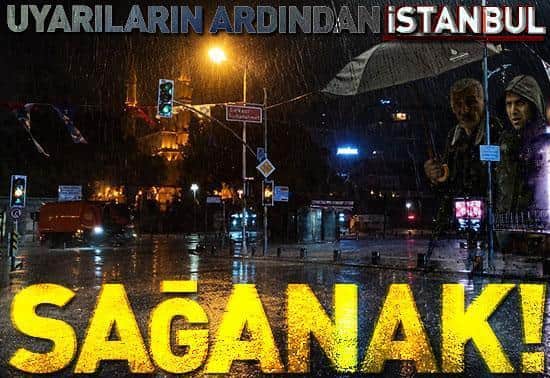 İstanbulda gece saatlerinde sağanak etkili oldu İstanbulda gece saatlerinde sağanak etkili oldu
