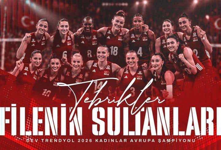 Emine Erdoğan'dan Avrupa Şampiyonu olan A Milli Kadın Voleybol Takımı'na tebrik Emine Erdoğan'dan Avrupa Şampiyonu olan A Milli Kadın Voleybol Takımı'na tebrik