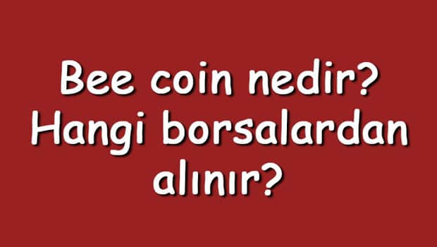 Bee coin nedir? Hangi borsalardan alınır? Bee Token ne zaman çıktı? Ne iş yapar? Bee coin nedir? Hangi borsalardan alınır? Bee Token ne zaman çıktı? Ne iş yapar?
