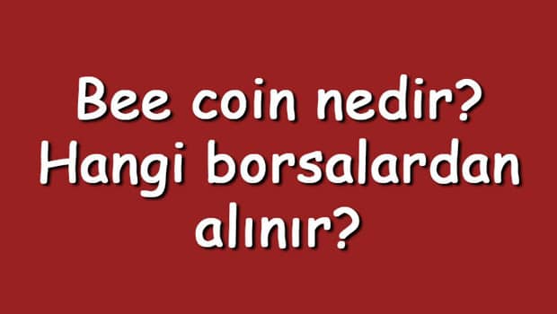 Bee coin nedir? Hangi borsalardan alınır? Bee Token ne zaman çıktı? Ne iş yapar? Bee coin nedir? Hangi borsalardan alınır? Bee Token ne zaman çıktı? Ne iş yapar?