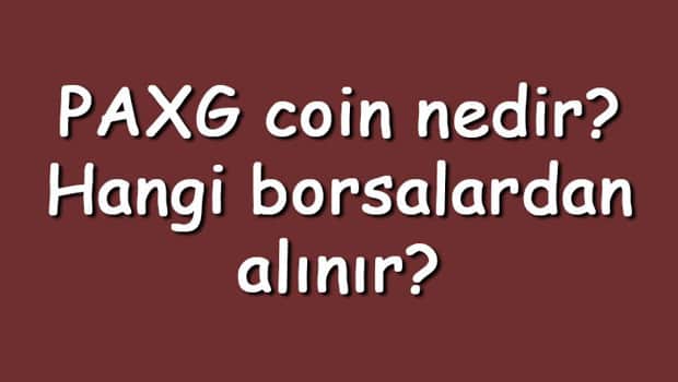 PAXG coin nedir? Hangi borsalardan alınır? PAX Gold ne zaman çıktı? Ne iş yapar? PAXG coin nedir? Hangi borsalardan alınır? PAX Gold ne zaman çıktı? Ne iş yapar?