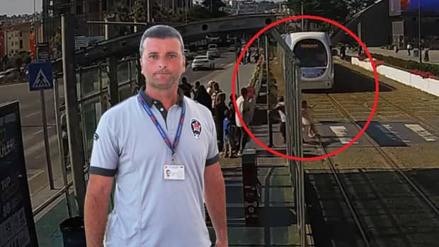 Kahraman güvenlik görevlisi, çocuğu son anda kurtardı Kahraman güvenlik görevlisi, çocuğu son anda kurtardı