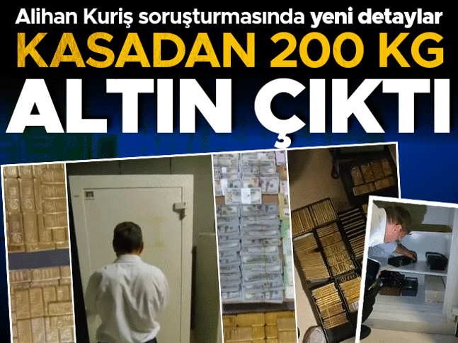 Alihan Kuriş suç örgütü soruşturmasında tek bir adreste 200 kilo külçe altın ele geçirildi Alihan Kuriş suç örgütü soruşturmasında tek bir adreste 200 kilo külçe altın ele geçirildi