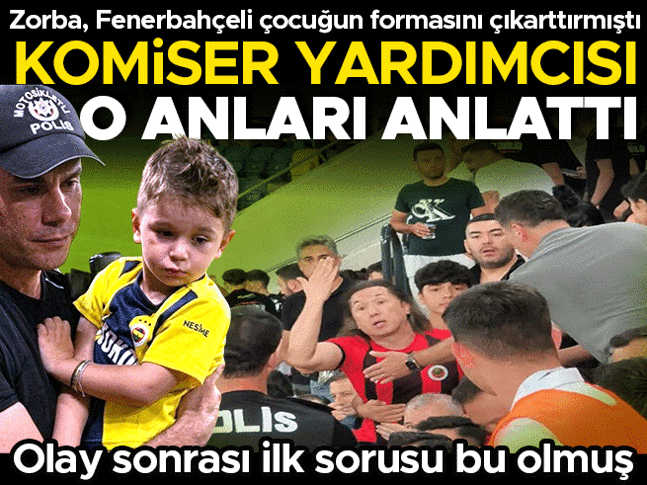 Tribündeki küçük Fenerbahçeliyi kurtaran komiser yardımcısı o anları anlattı: O küçük vücudunun titremesi üzücüydü Tribündeki küçük Fenerbahçeliyi kurtaran komiser yardımcısı o anları anlattı: O küçük vücudunun titremesi üzücüydü