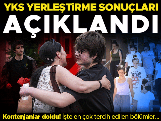 Son dakika... YKS yerleştirme sonuçları açıklandı! İşte en çok tercih edilen bölümler Son dakika... YKS yerleştirme sonuçları açıklandı! İşte en çok tercih edilen bölümler