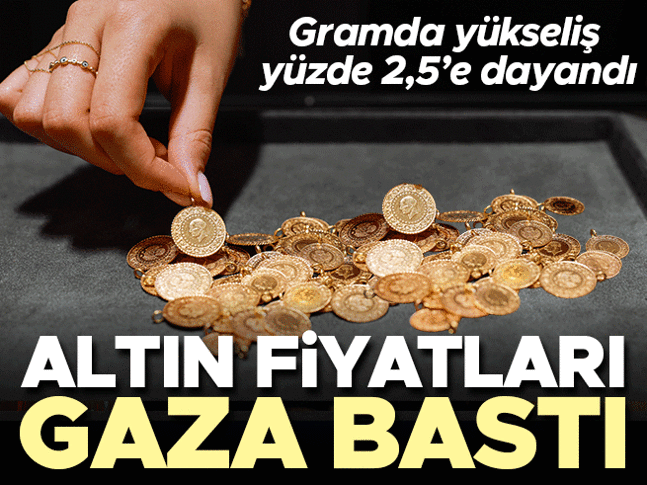 Altın fiyatları gaza bastı! Gramda yükseliş yüzde 2,5a yaklaştı Altın fiyatları gaza bastı! Gramda yükseliş yüzde 2,5a yaklaştı