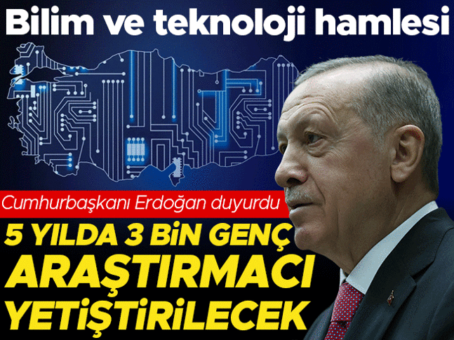 Cumhurbaşkanı Erdoğan: 3 bin genç araştırmacı bilim ve teknoloji ekosistemine kazandırılacak Cumhurbaşkanı Erdoğan: 3 bin genç araştırmacı bilim ve teknoloji ekosistemine kazandırılacak
